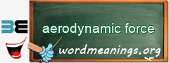 WordMeaning blackboard for aerodynamic force